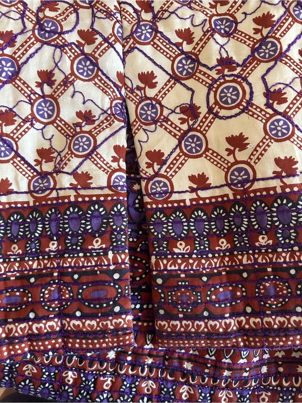Vintage 1970s Del-Ann's Quilted Prairie Dress Cottagecore Retro Western Boho - Picture 6 of 13